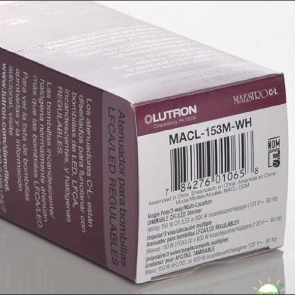 LUTRON Maestro CL Dimmer - White - Picture 2 of 3